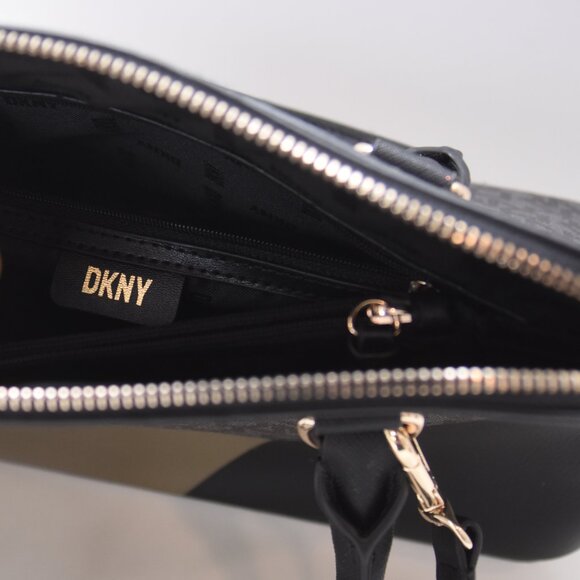 NWOT DKNY Dome Crossbody Tri-Color Handbag Purse Logo Signature w/Gold Tone - Picture 12 of 14
